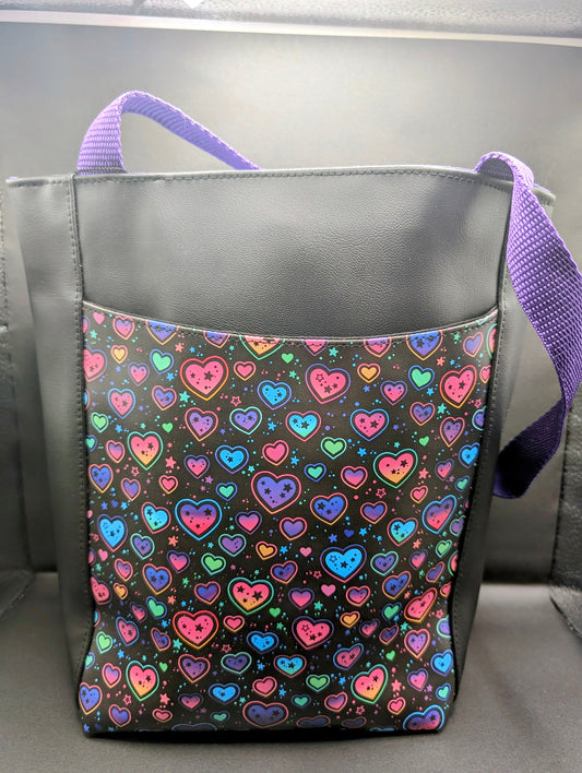 Rainbow Hearts Tote Bag