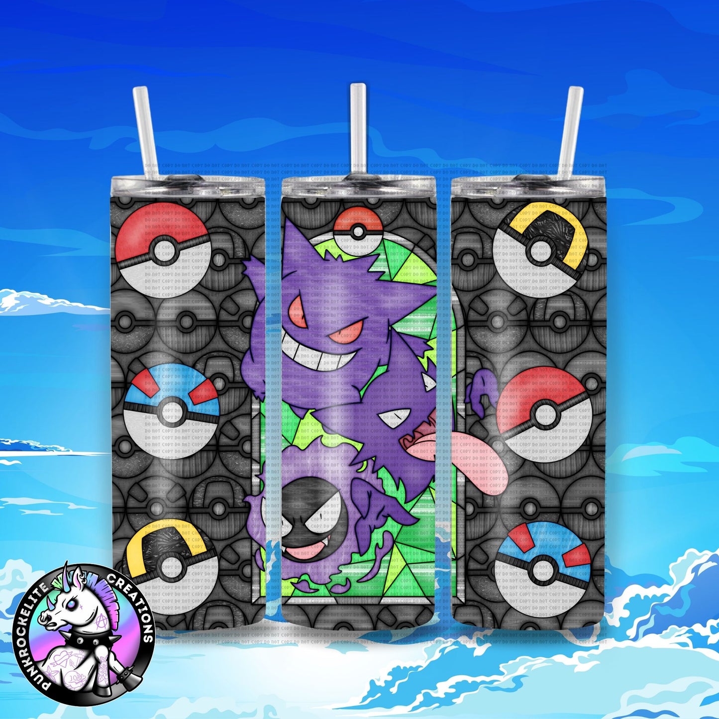 Purple Ghost Type Tumbler