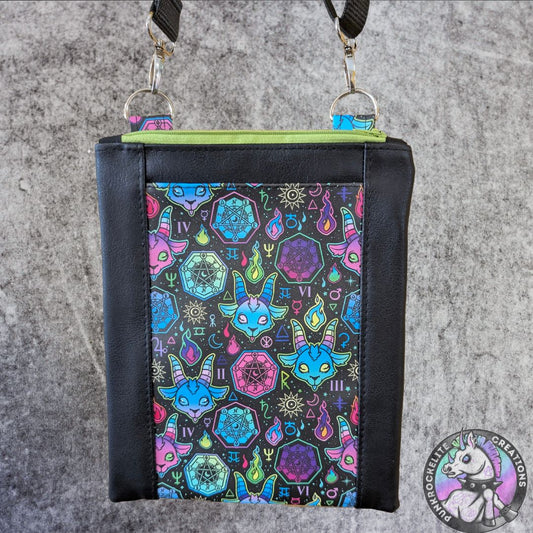 Neon Baphomet Crossbody Bag