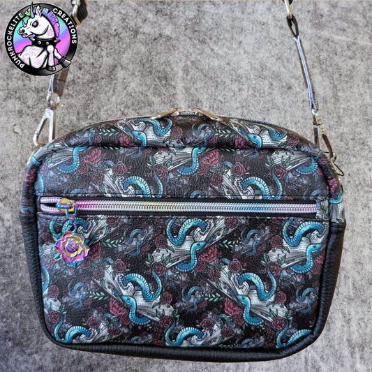 Snakes and Books Retro Camera Bag
