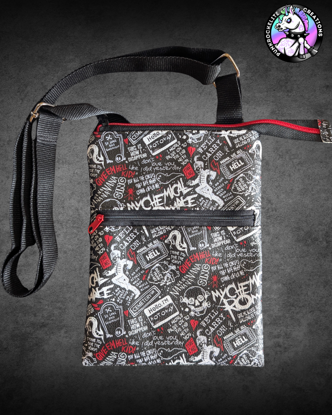 MCR Lyrics Crossbody Bag