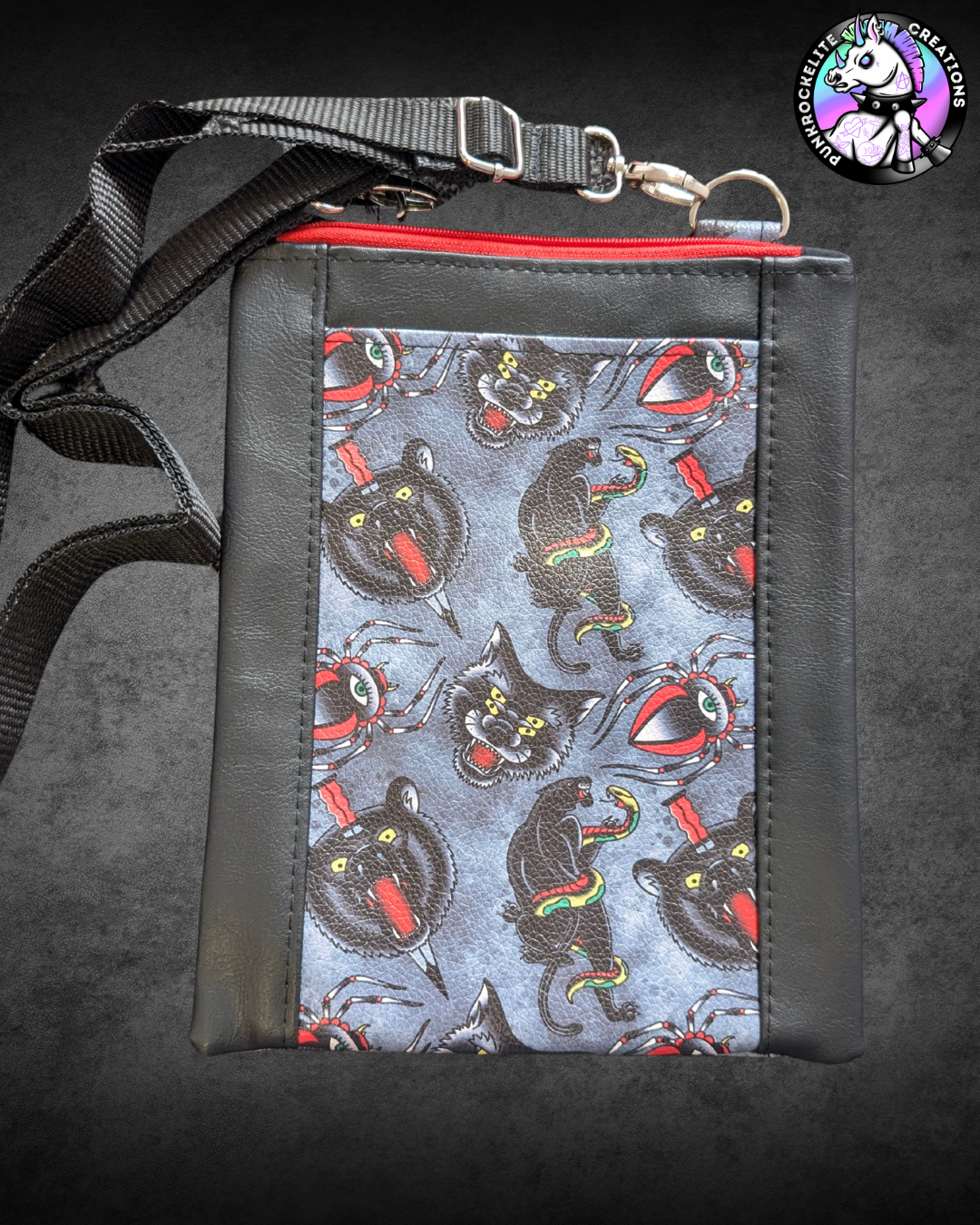 Traditional Tattoo Style Crossbody Bag