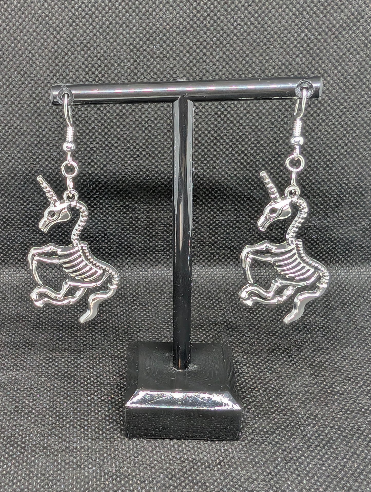 Unicorn Skeleton Earrings