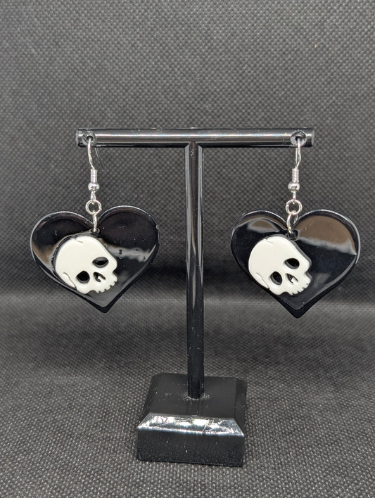 Skull Heart earrings