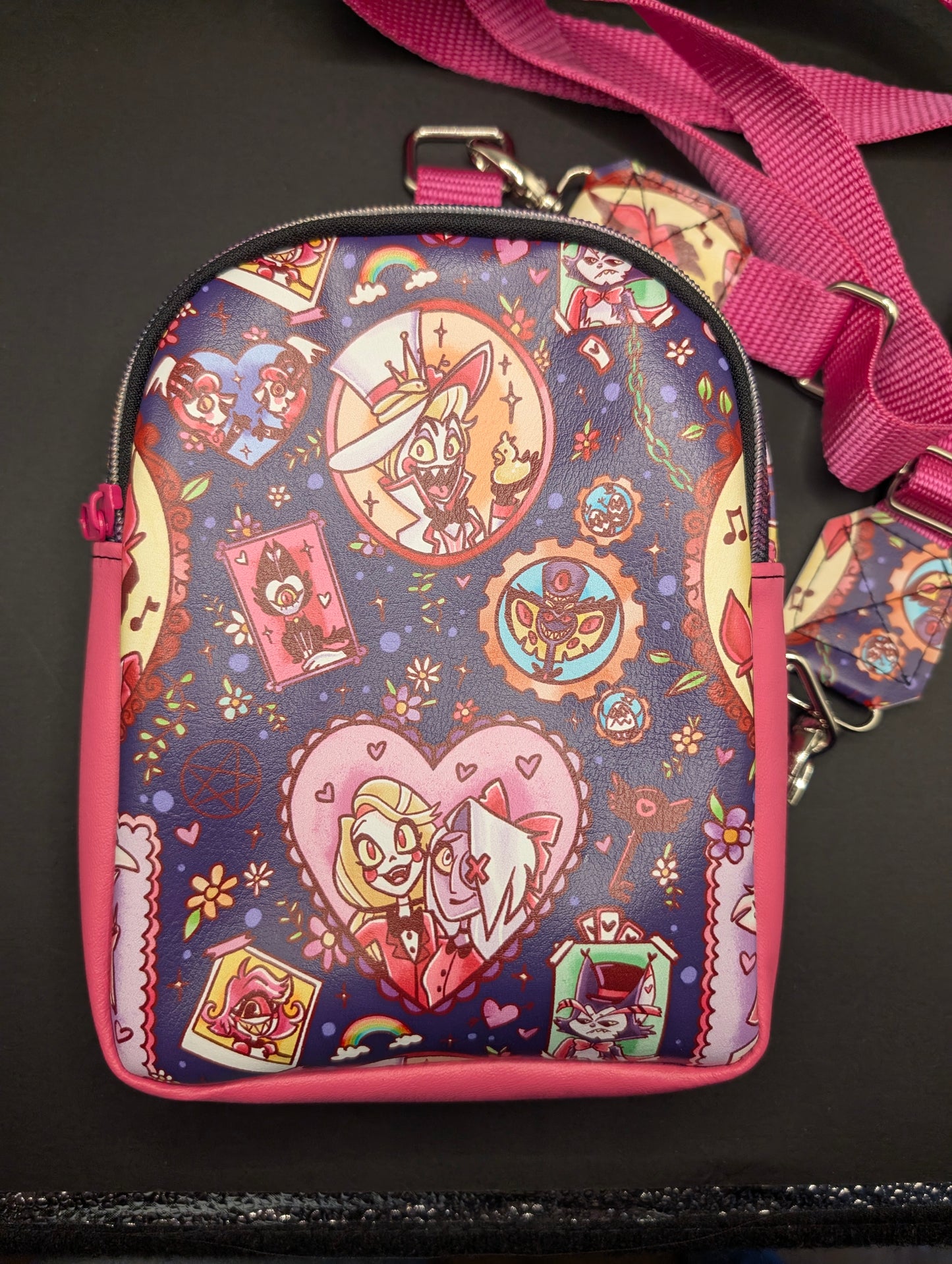 Hazbin Hotel Inspired Sling Backpack