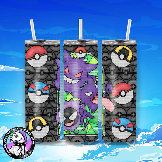 Purple Ghost Type Tumbler