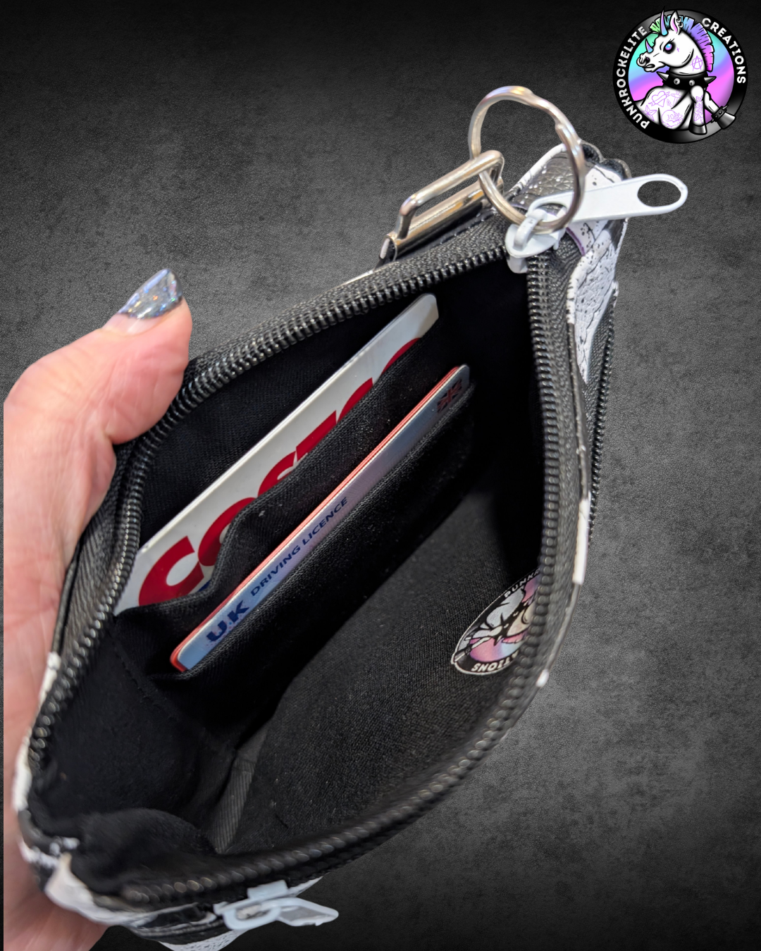 Black Checker Wallet / Clutch