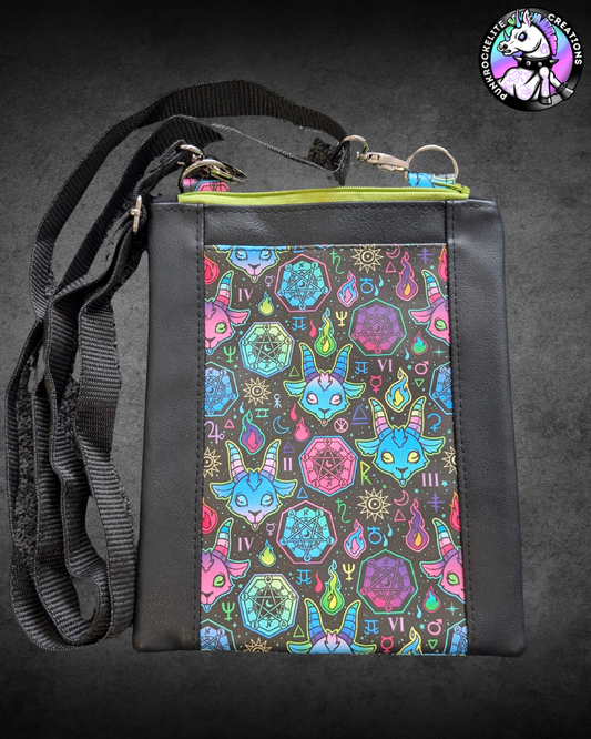 Neon Baphomet Crossbody Bag