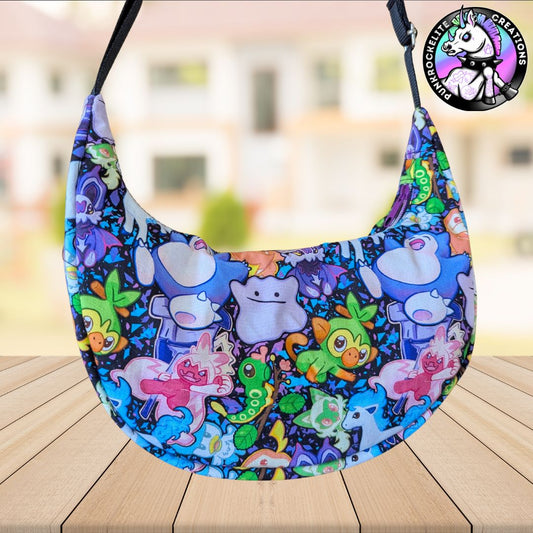 Neon Monsters Crescent Crossbody