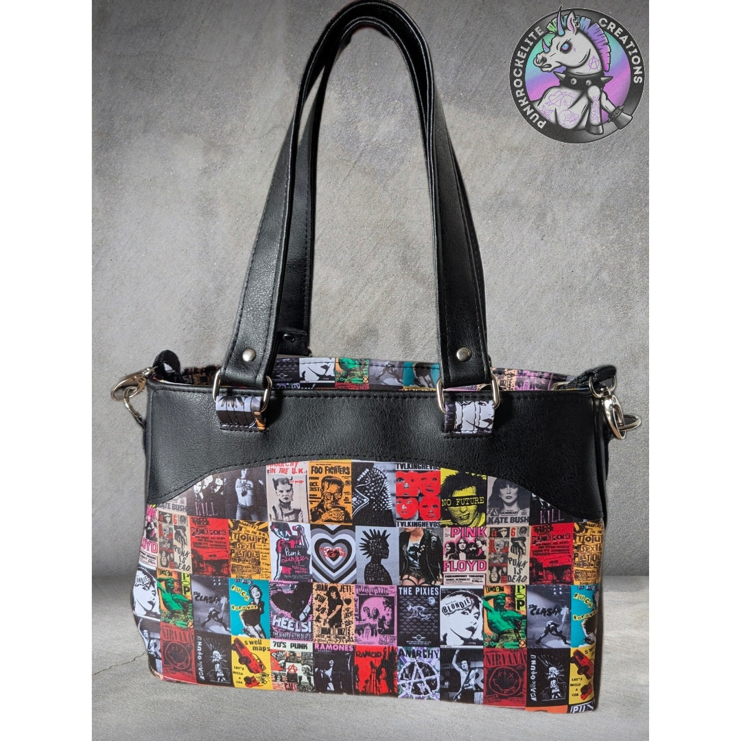 Rock/Punk Music Print Handbag