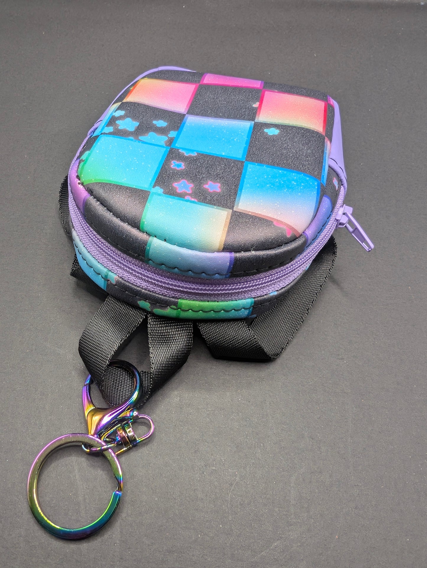 Checkerboard Bitty Bug Backpack Keyring