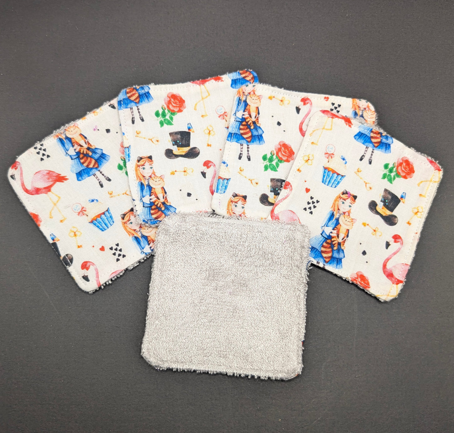 Alice Wonderland Inspired Reusable Face Wipes